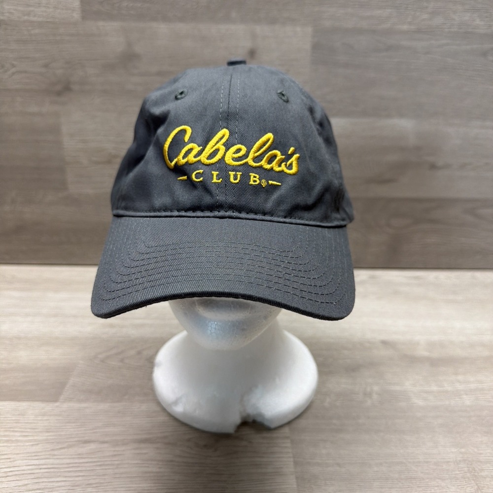 Cabela's Club Baseball Cap. Adjustable Back OSFM 56835 Yellow Embroidered